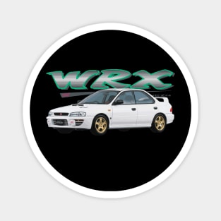 JDM Impreza WRX STI GC8 Version 3 III type r aspen white colin mcrae Magnet